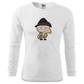 Da Oid Sinzer Musikinstrumente Longsleeve Fitted Herren Weiss Hoehensteig Front